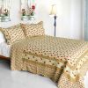 [Astral] Cotton 3PC Vermicelli-Quilted Printed Quilt Set (Full/Queen Size)