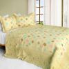 [Corda] 3PC Cotton Vermicelli-Quilted Printed Quilt Set (Full/Queen Size)