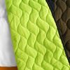 [Olive] 3PC Vermicelli-Quilted Patchwork Quilt Set (Full/Queen Size)