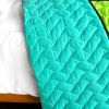 [May Flower] 3PC Vermicelli-Quilted Patchwork Quilt Set (Full/Queen Size)