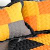 [Mild Winter] 3PC Vermicelli-Quilted Patchwork Quilt Set (Full/Queen Size)