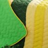 [Green World] 3PC Vermicelli-Quilted Striped Quilt Set (Full/Queen Size)